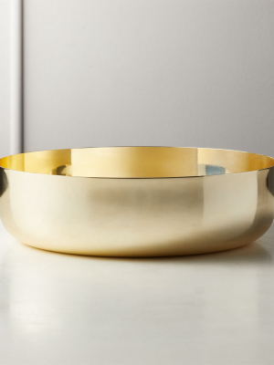 Porter Gold Low Serving Bowl