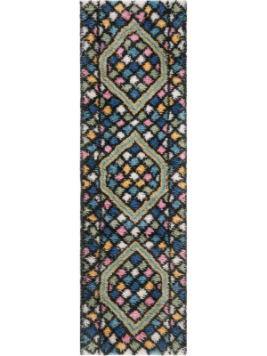 Casablanca Blue/gold Runner Rug