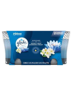 Glade Moonlit Walk & Wanding Stream Candle - 2pk/3.4oz