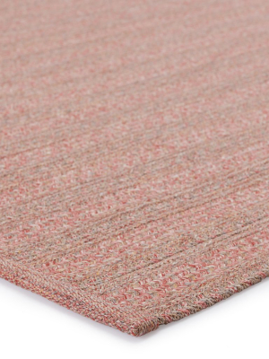 Topsail Indoor/outdoor Striped Rose & Taupe Rug