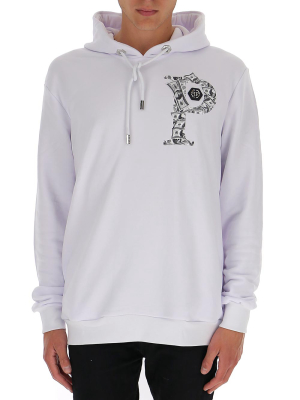 Philipp Plein Money Print Drawstring Hoodie