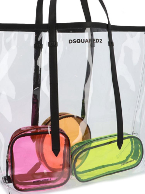 Dsquared2 Transparent Shopper Tote Bag