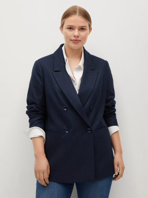 Pinstripe Suit Blazer