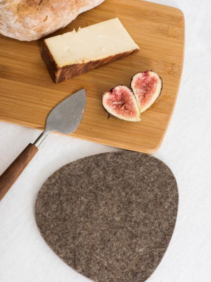 Small Stone Merino Wool Felt Trivet