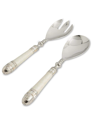 Julia Knight Classic Salad Serving Set In Snow