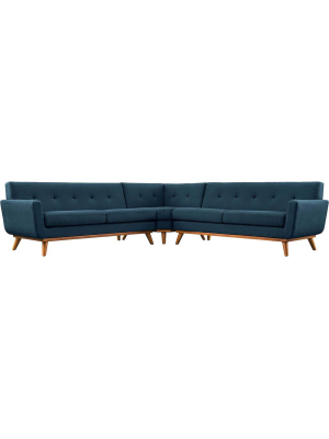 Emory L-shaped Sectional Sofa Azure