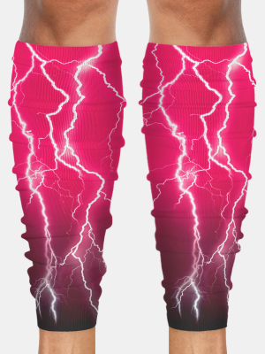 Pink Lightning Football Leg Sleeves