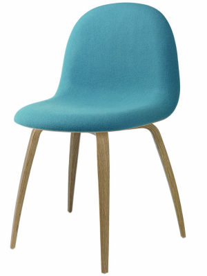 3d Dining Chair: Wood Base + Full Upholstery