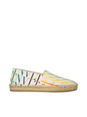 Valentino Vltn Print Espadrilles