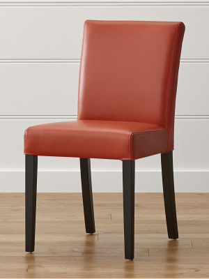 Lowe Persimmon Leather Dining Chair