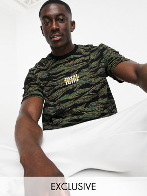 Topman Exclusive @ Asos Oversized T-shirt In Camo