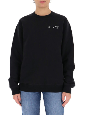 Off-white Logo Embroidered Crewneck Sweatshirt