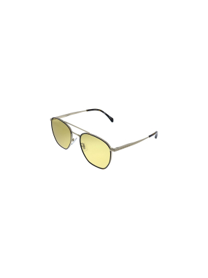 Hugo Boss 1090/s Cgs Unisex Geometric Sunglasses Light Gold 57mm