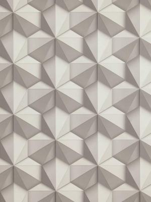 Geo Modern Wallpaper In Grey And White From The Loft Collection By Burke Decor