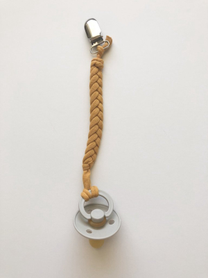 Madeline's Box Soft Braided Pacifier Clip