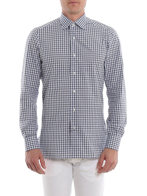 Isaia Checked Long-sleeve Shirt