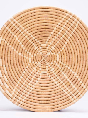 Large Tan Sanaa Woven Wall Plate