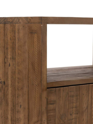 Wyeth Media Console, Rustic Sandalwood