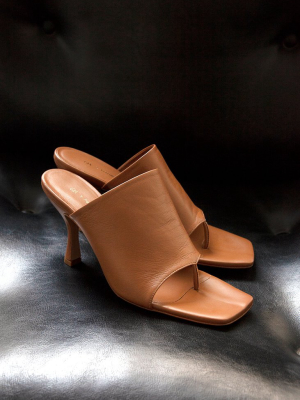 Gia X Pernille Teisbaek Leather Mule Sandal- Brown