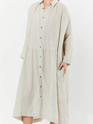 Greige Linen Dress