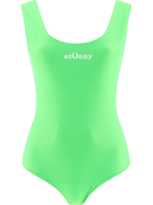 Stüssy Logo Print One-piece Swimsuit