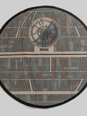 Star Wars 39" Diamteter Death Star Rug Gray