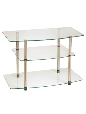 Classic Glass Tv Stand Clear Glass - Breighton Home