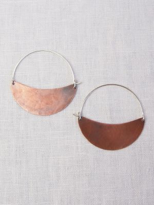 Lila Rice Cresent Hoops - Copper, 2 Sizes
