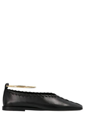 Jil Sander Ring-detailed Ballerina Flats