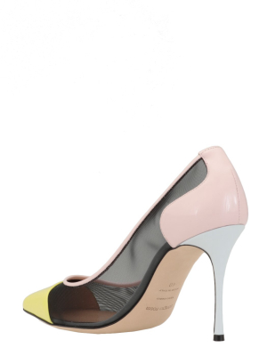 Sergio Rossi Mesh Detailed Stiletto Pumps