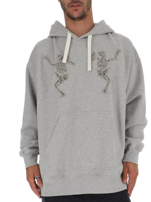 Alexander Mcqueen Embroidered Skeleton Hoodie