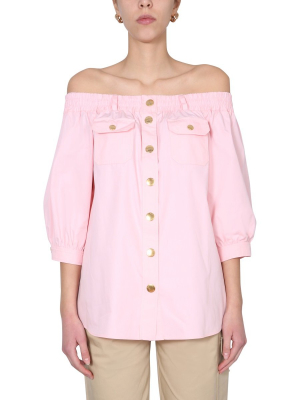 Boutique Moschino Off The Shoulder Shirt