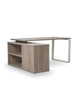 Scandinavian Designs Gammel Desk With Reversible Storage Return - Autumn - Customizable Danish Design Desk Storage