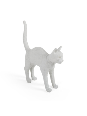 Felix Portable Cat Lamp In White