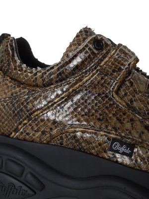 Snakeskin Platform Sneaker (jb-k102-brown)