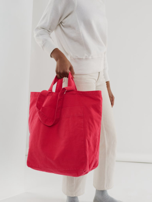 Giant Pocket Tote - Washed Punch Red