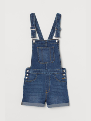 Denim Overall Shorts