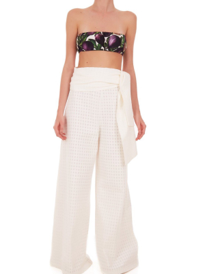 Porto Wide Leg Pants With Sash