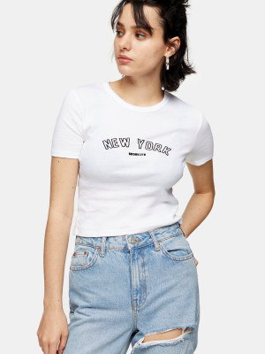 Tall New York Short Sleeve T-shirt In White