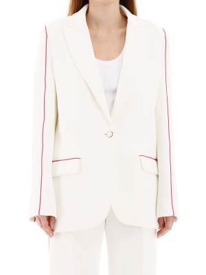 Off-white Contrasting Trim Blazer