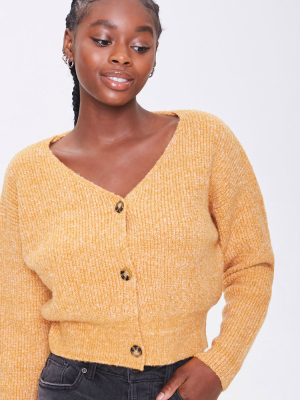 Marled Drop-sleeve Cardigan