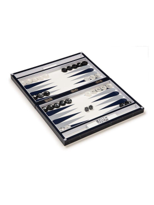 Aurosi Blue Marble Backgammon Set