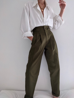 Na Nin Townes Cotton Twill Trouser / Available In Espresso & Vine