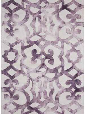 Feizy Lorrain Patterned Wool Rug - Available In 6 Sizes - Violet Scrollwork