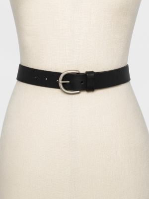 Women's Casual Skinny Leather Jean Belt With Single Prong Buckle - Universal Thread™