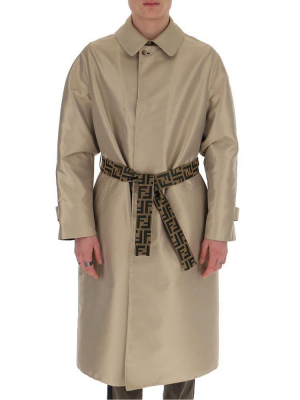 Fendi Ff Belted Trench Coat