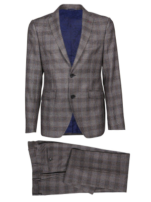 Etro Plaid Single Breasted Two-piece Suit