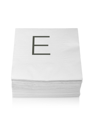 Monogram Cocktail Napkin, E (set Of 50)