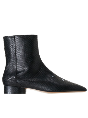 4-stitches Textured Leather Ankle Boots (s58wu0280-p2785-black)