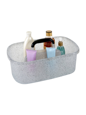 Granite Look Plastic Bath Tote Gray - Bath Bliss